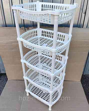 Пластиковая полочка на 5 ярусов белая Харьков