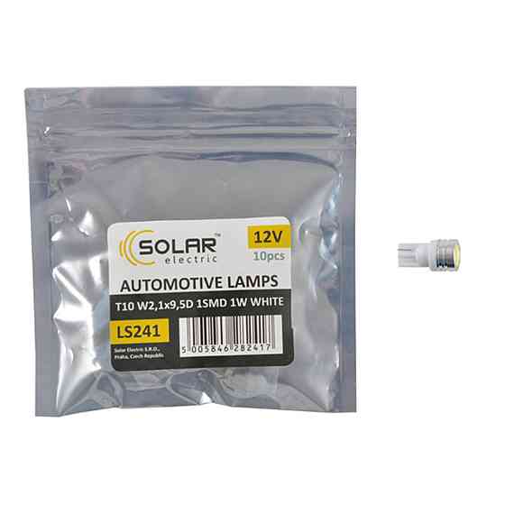 LED автолампа Solar 12V T10 W2.1x9.5d 1SMD 1W white 10шт Київ