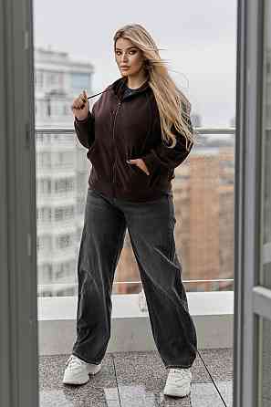 Тепла кофта худі оверсайз жіноча "Glen" | Норма і батал Київ