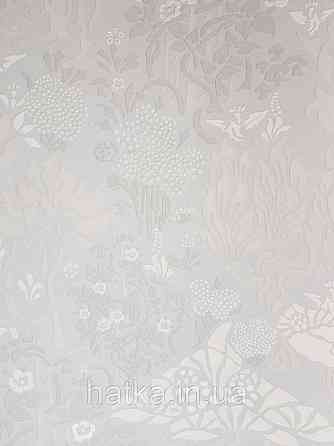 Шпалери флізелінові Decoprint екологічно чисті Daimon абстракція гілки листя молочні бежеві, сірі срібло Київ