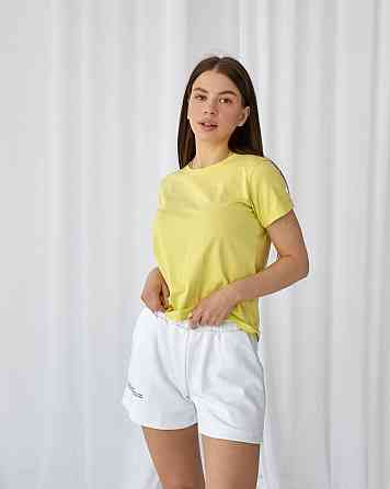 Базовая футболка женская однотонная Лимонный S Харьков