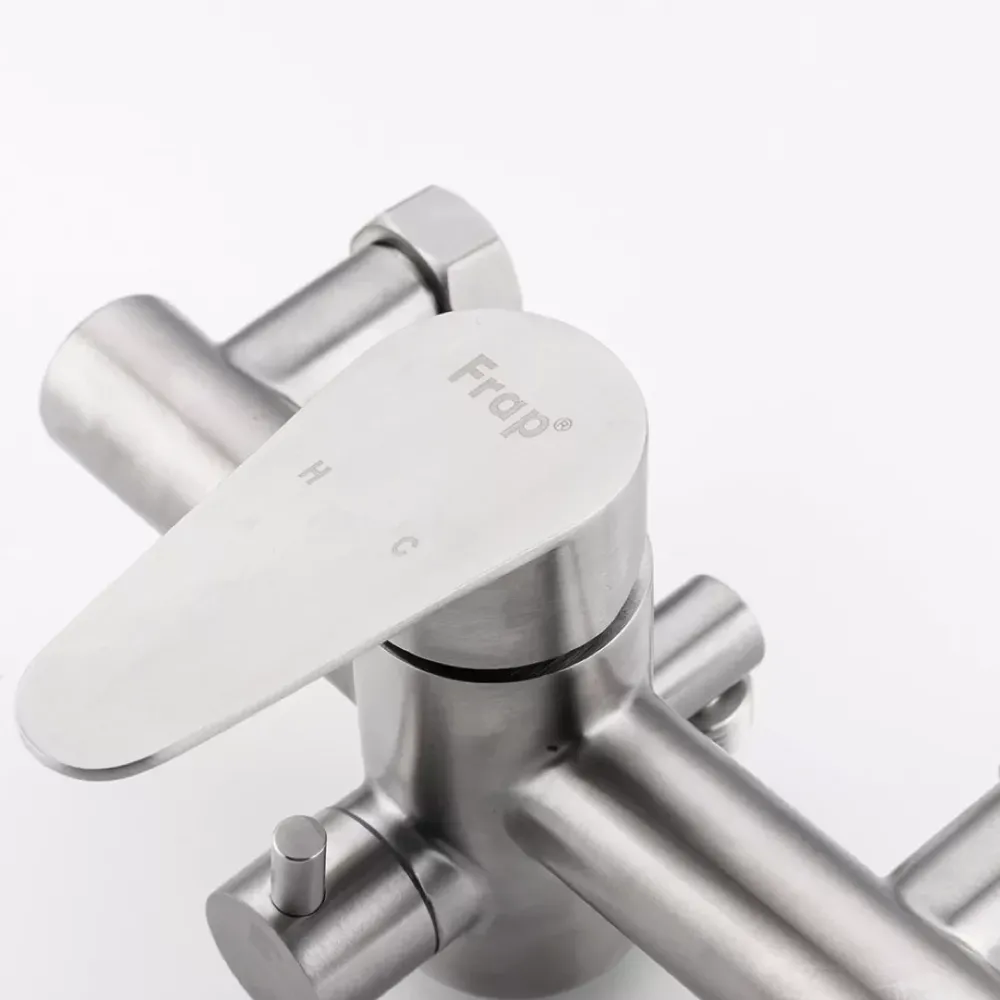 Смеситель для ванны с душевым гарнитуром Frap H48 F2248 нержавеющая сталь Киев - изображение 3