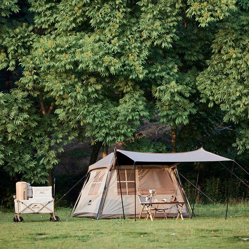 Палатка с навесом Naturehike Village CNK2300ZP022, коричневая большая Киев - изображение 10