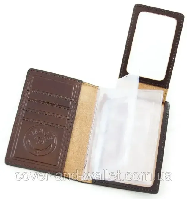 Жіноча шкіряна обкладинка для водійських документів Бордовий Київ - фото 8