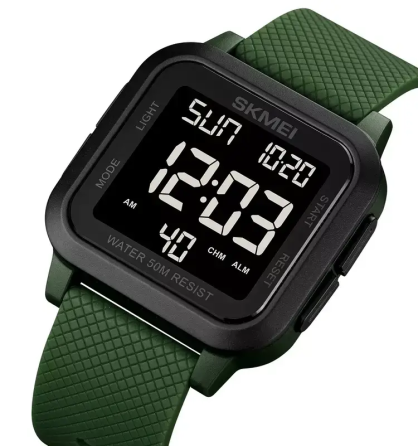 Чоловічий наручний годинник Skmei 1894 (Зелений з чорним циферблатом) Київ