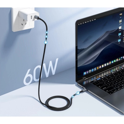 Дата кабель USB-C to USB-C 2.0m PD60W black Choetech (6932112105035) Вінниця - фото 2