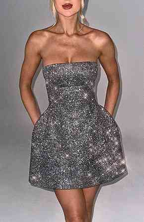 Женское стильное обаяние мини платье с бантом северное сияние Графит, 42/44 Одесса