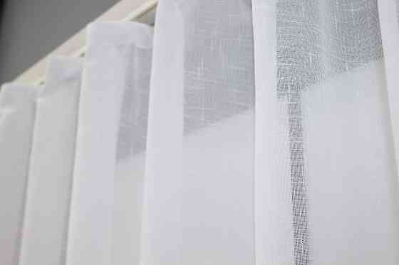 Кухонная арка VR-Textil № 000к лен с бахромой белый с золотистым 270х130 см (51-246) Киев