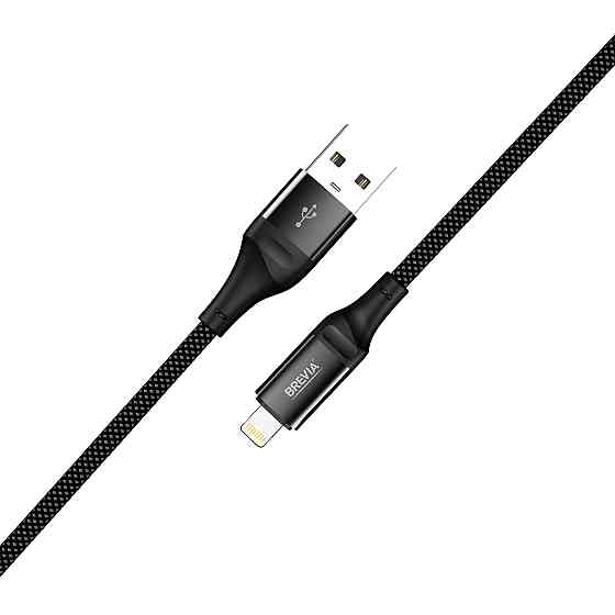 Кабель Brevia USB to Lightning 2.4А 1м, чорний box (56100BULC1) Львів