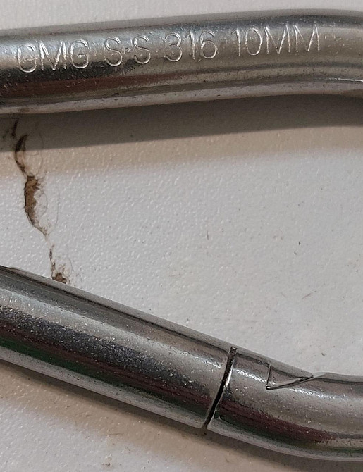 Карабін "GoralMet" з нержавіючої кислотостійкої сталі AISI 316 діаметром 10 мм довжиною 100 мм Киев - изображение 2