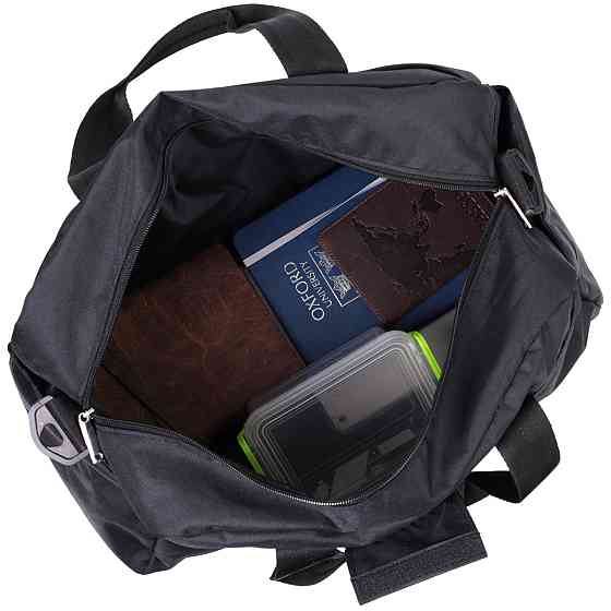 Небольшая дорожная сумка из качественного полиэстера FABRA 22581 Черный Киев