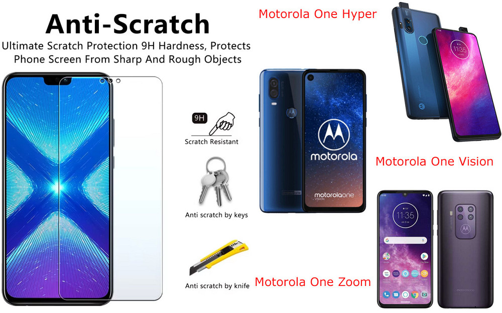 Защитное стекло NeoGlass для Motorola One Hyper, One Vision, One Zoom – ультрапрозрачное и устойчивое Киев - изображение 1