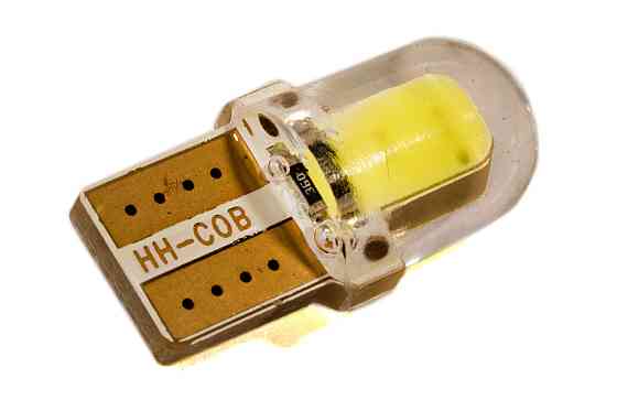 Светодиодная лампа AllLight T10 1 диод COB 1W W2,1x9,5d 12V WHITE в силиконе МАЛЕНЬКАЯ Харьков