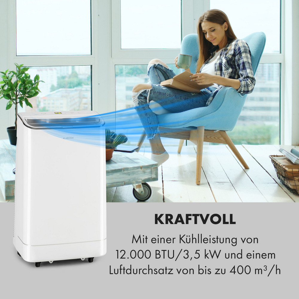 Кондиционер Klarstein Iceblock 3-в-1 12 000 BTU/3,5 кВт 400 м³/ч макс.белый (Германия, читать описание) Ровно - изображение 2