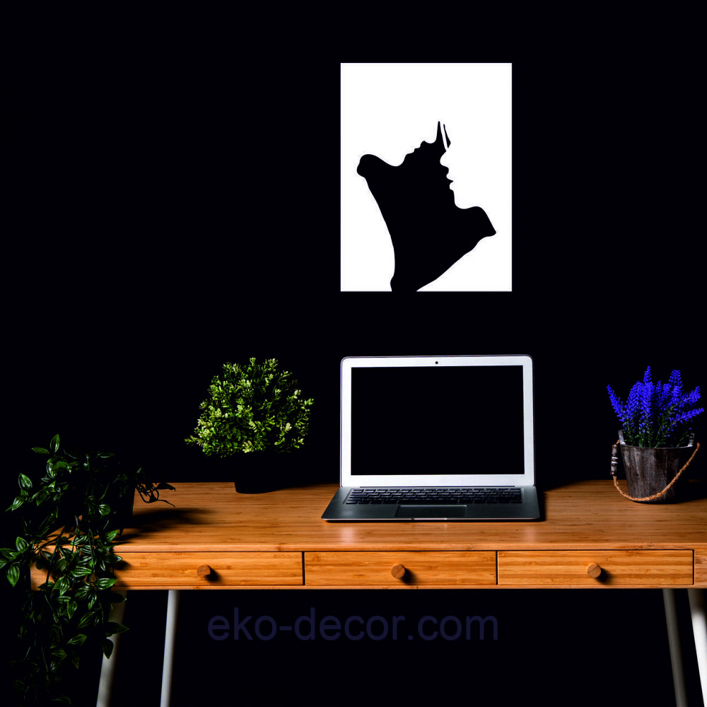 Декоративне настінне 3D Панно «Силует пари», Декор на стіну з об'ємом 50*37 см, Білий Київ - фото 6