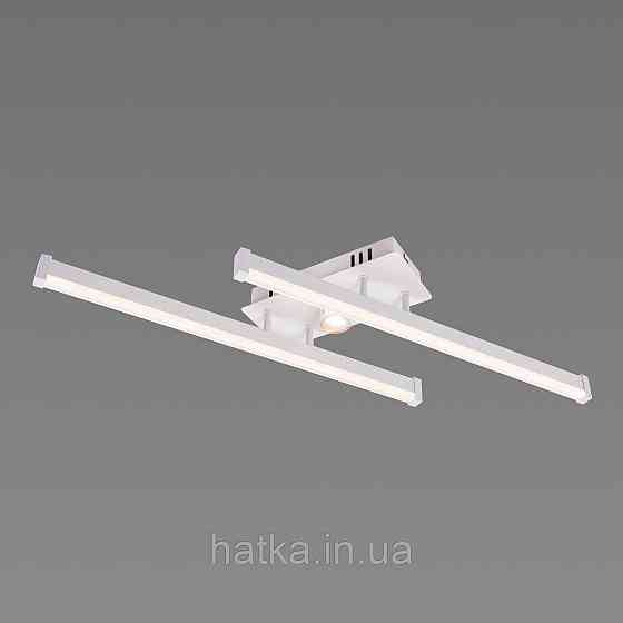 Люстра стельова світлодіодна VALESO 2 плафони LED 20W Білий Золото Сталь Акрил YH1310/2 Київ