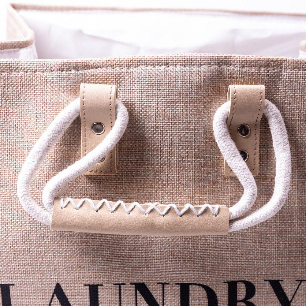 Кошик для білизни 31×26×44 (см) м'який 28 (л) Бежевий HP-41-2BE Київ - фото 6