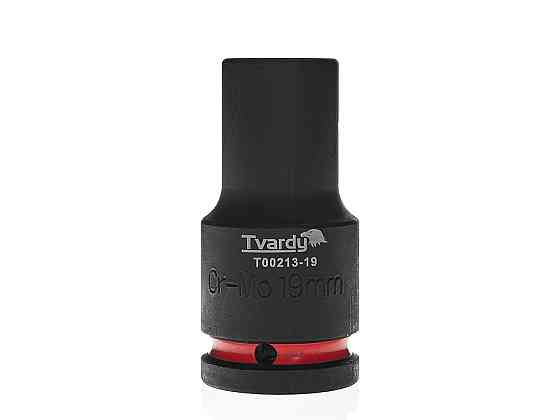Головка ударна "Tvardy" з хром-молібденової сталі (Cr-Mo)  3/4"  6-гранна довга 19 мм Київ