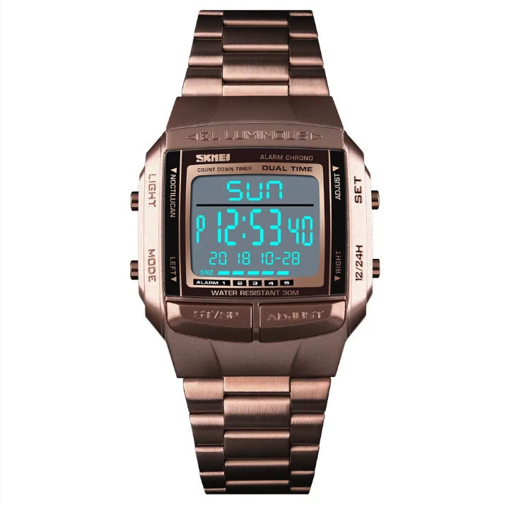 Спортивний годинник Skmei Illuminator Темне кофе Вінниця - фото 4