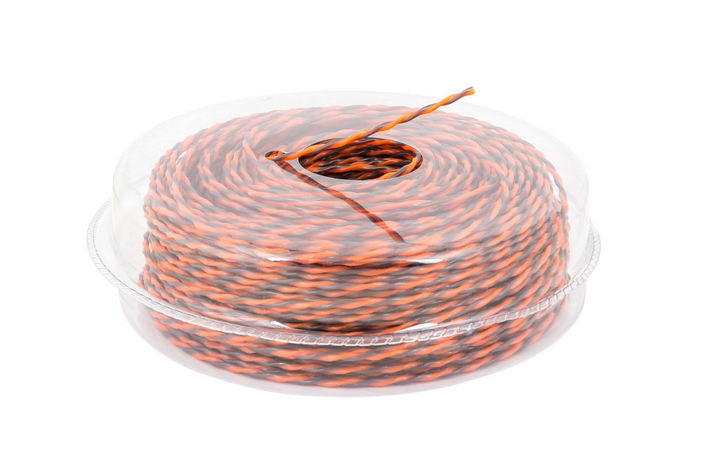 MASTERTOOL Жилка для тримера безшумна MASTERTOOL SPIRAL 2.70 мм 71 м (блістер) двоколірна 19-16 Коломия - фото 1