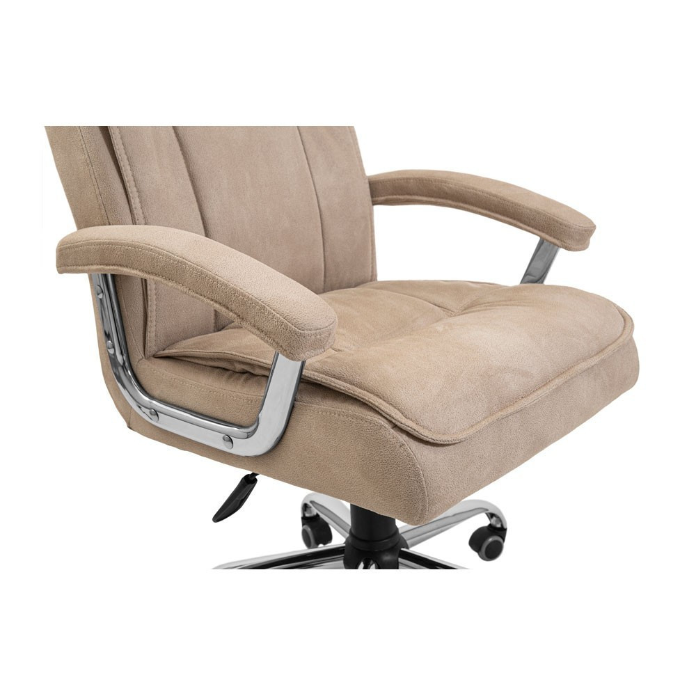 Офісне крісло керівника Burgas Mustang Хром M2 Anyfix Кремовий Київ - фото 9