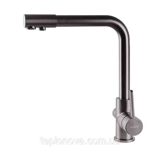 Смеситель для кухни под осмос Globus Lux LAZER GLLR-0444-11-GRAPHITE Черновцы