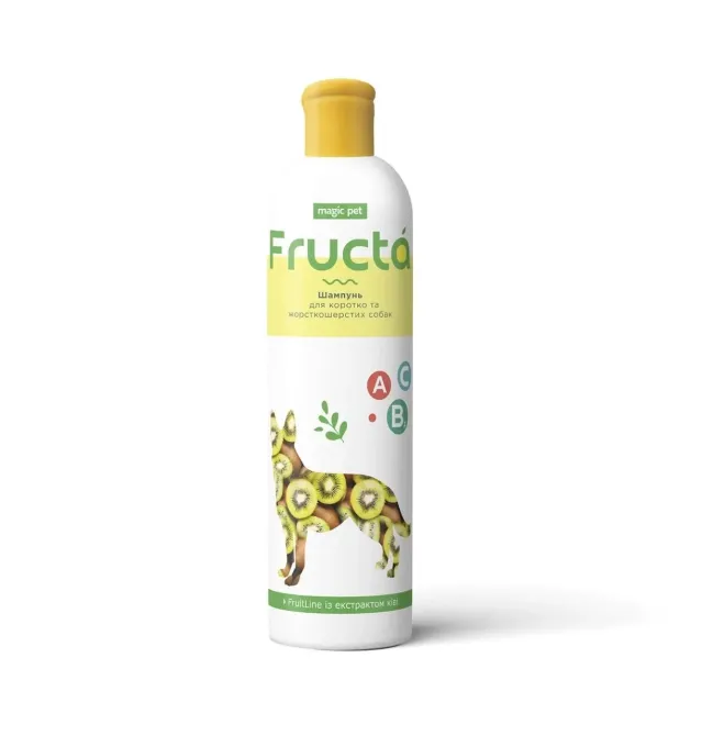 Шампунь для жестокошерстных собак Фрукта Fructa с экстрактом киви 220 мл Винница - изображение 1