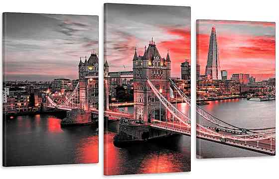 Модульная картина в гостиную / спальню Лондонський міст    Art-558_3 70x130 см Київ