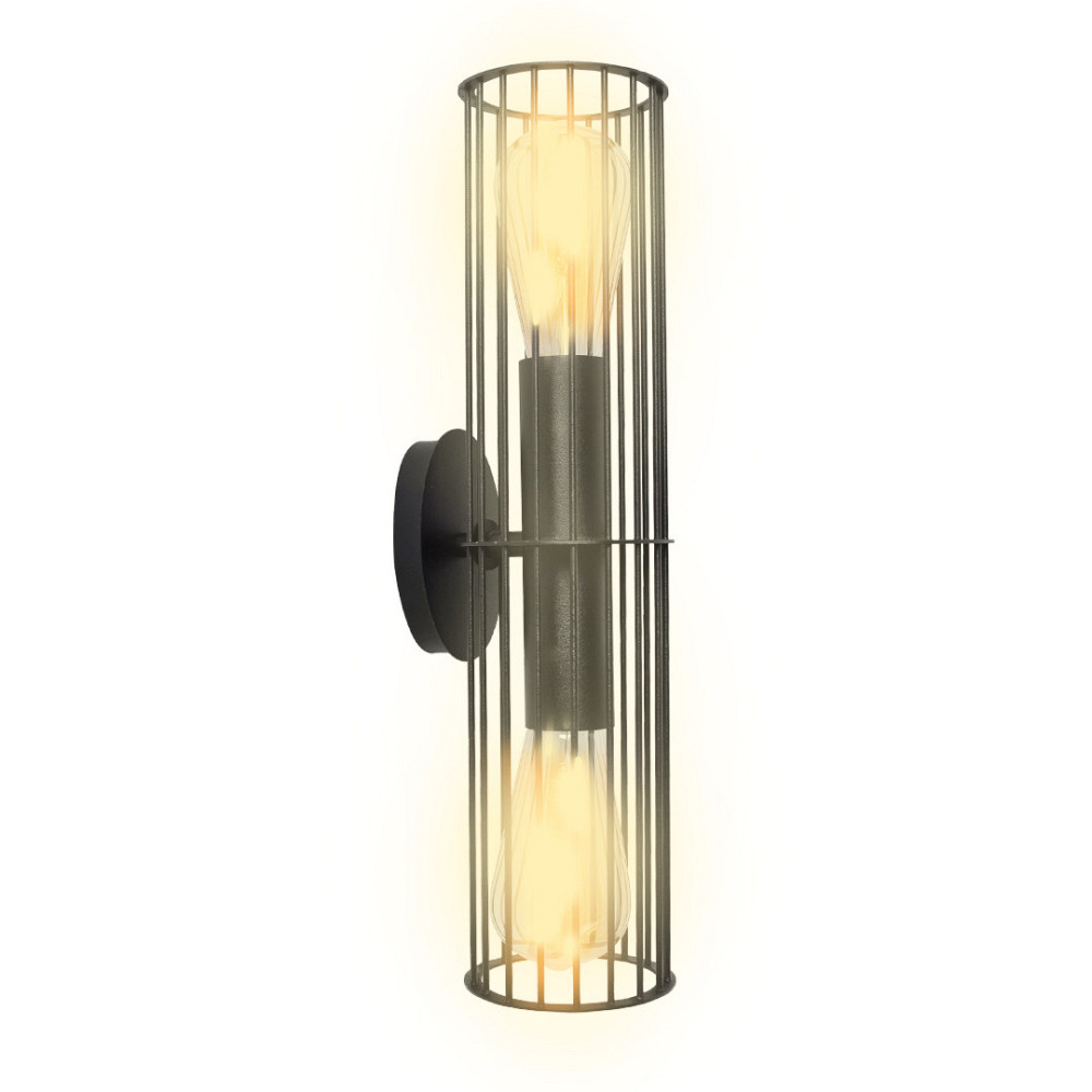 Бра под две лампы Е27 MSK Electric Malta настенный светильник в стиле лофт NL 1040 BK Киев - изображение 1