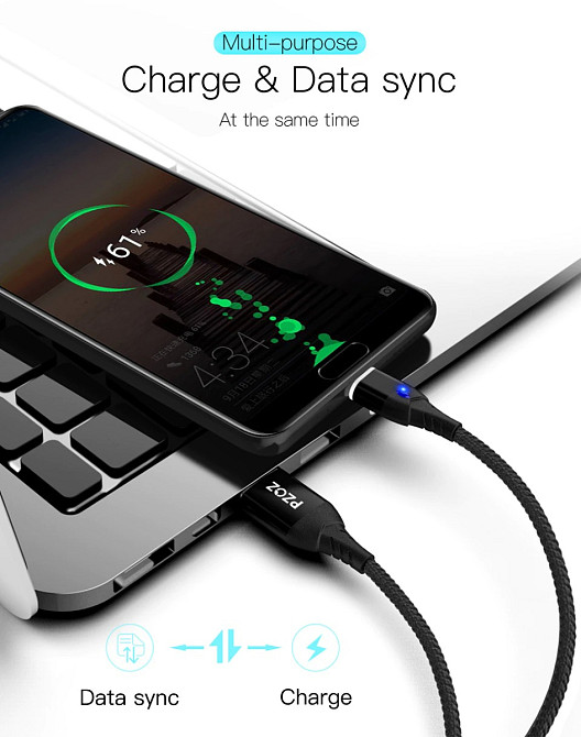 Наконечник PZOZ MicroUSB 5А для магнітного кабелю (Сріблястий) Николаев - изображение 6