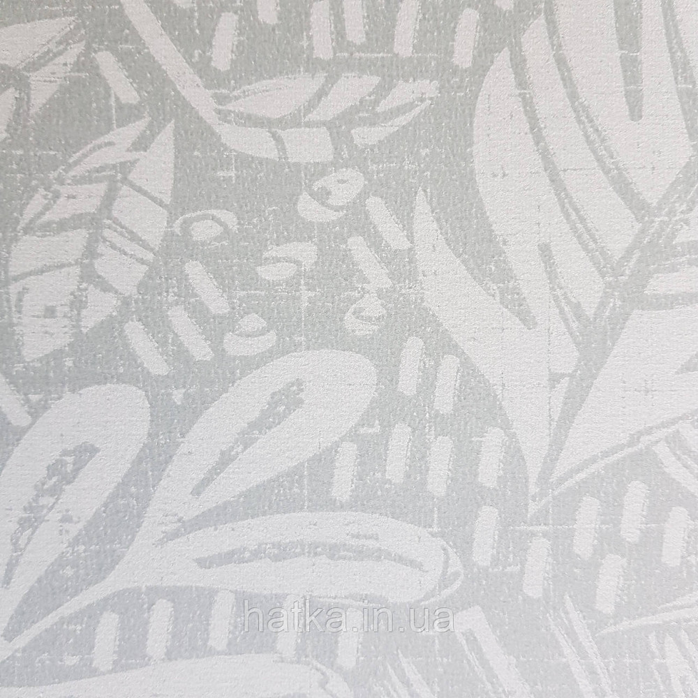 Обои флизелиновые эко Rasch Salisbury 0.53х10 листья папоротника пальмы монстеры крупные серые Киев - изображение 2