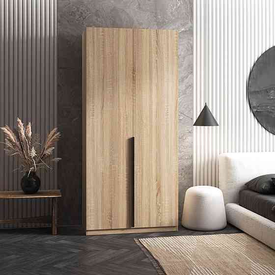 Шафа для одягу VAYS M-26 Дуб Сонома, з полицями, ЛДСП, 100×50×220 см - для спальні, вітальні, передпокою Львів