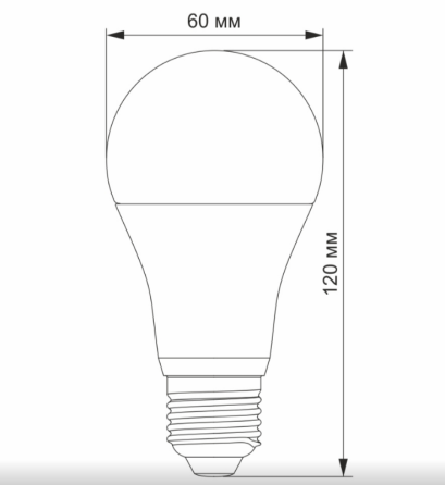Лампа A65e 15W E27 4100К 220V LED Videx Житомир