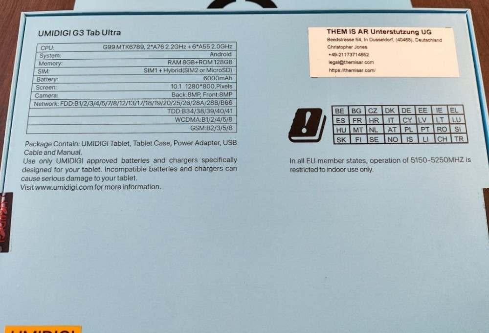 UMIDIGI G3 Tab Ultra 8/128GB 10.1" LTE Helio G99 Android 14. Київ - фото 3