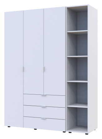 Комплект шкафов для одежды Doros Гелар (2 шт.) 154,4х49,5х203,4 см Белый (DRS-011182) Днепр