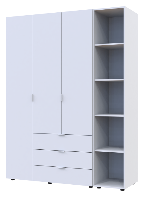 Комплект шаф для одягу Doros Гелар (2 шт.) 154,4х49,5х203,4 см Білий (DRS-011182) Дніпро - фото 1