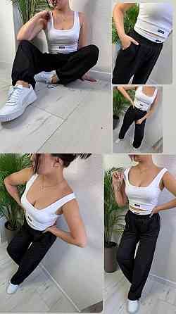 Жіночий стильний повсякденний костюм двоїнка та еластичний мікродайвінг Білий, 46/48 Одеса