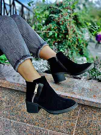 Injers Черевики жіночі INJERS чорні натуральна замша высота каблука 6см размер 36р.37р.38р. (11 Коломия