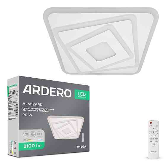 Світлодіодна накладна люстра Ardero AL6112ARD OMEGA 90Вт білий Харків