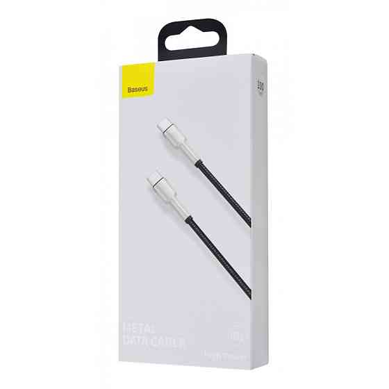 Кабель Baseus Cafule Metal Type-C to Type-C 100W 1м черный Львов