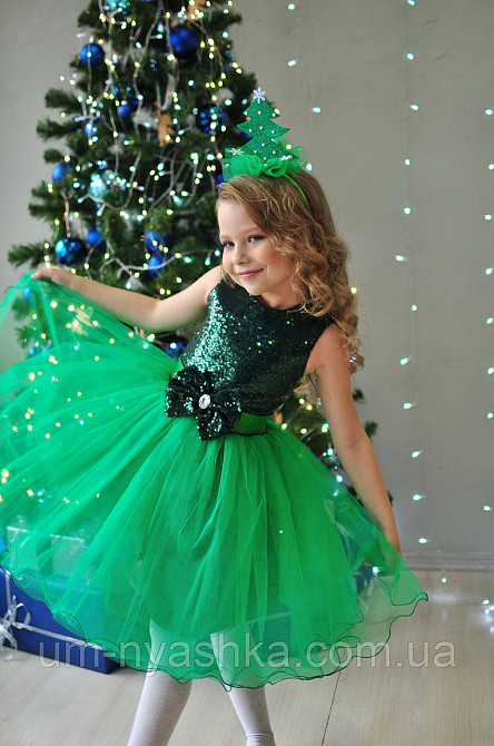 Сукня Сніжинка Біле ошатне плаття для дівчинки з паєтками Кривий Ріг - фото 7