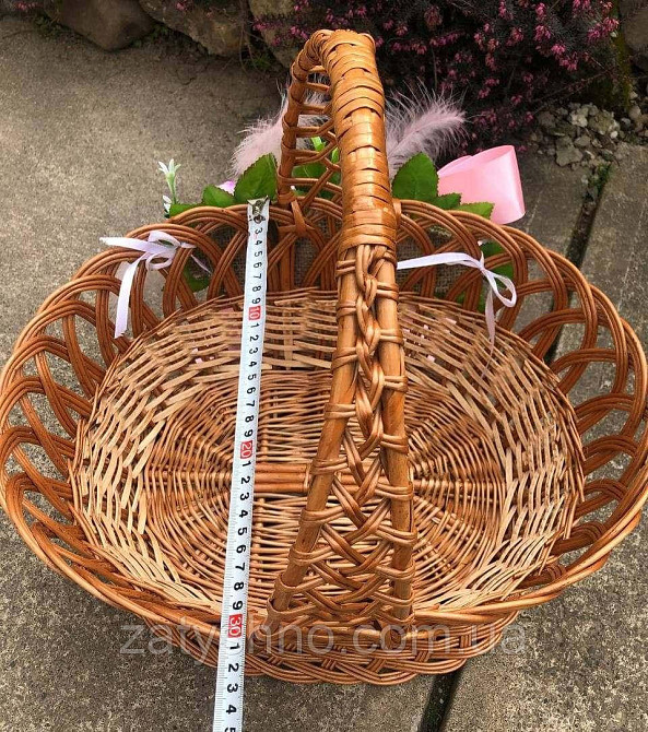 Пасхальний кошик плетений з прикрасою Київ - фото 5