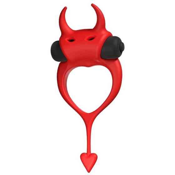 Ерекційне кільце як диявол Adrien Lastic Devol Cock Ring з вібрацією, червоне Sex Aura Київ
