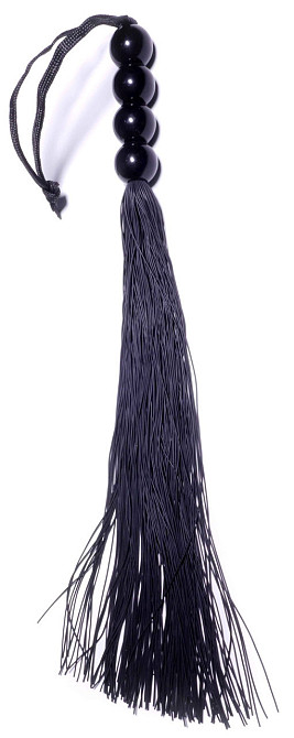 Силиконовый флогер ( длина 37 см ) Fetish Boss Series - Silicone Whip Black 14