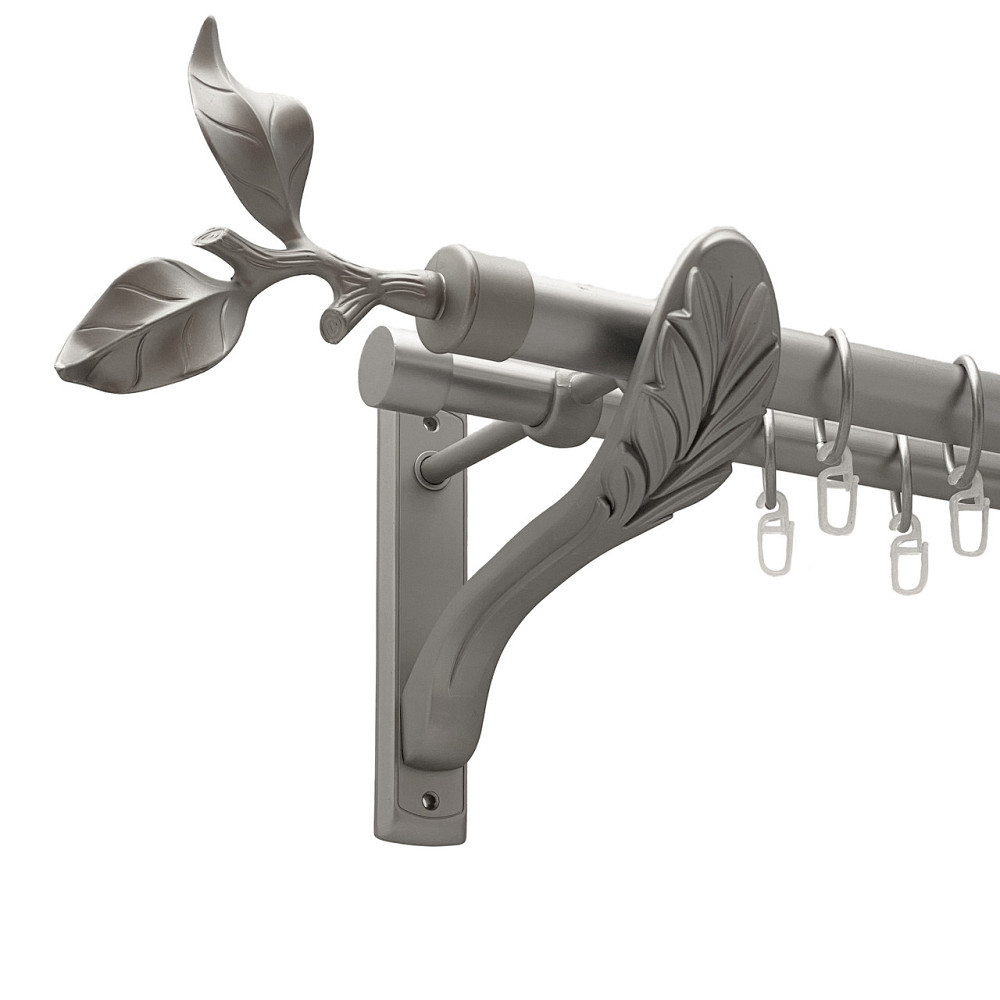 Карниз Orvit Листок Троянди металевий дворядний ретро Сатин 25\19 мм 160 см (00-00011295) Львів - фото 1