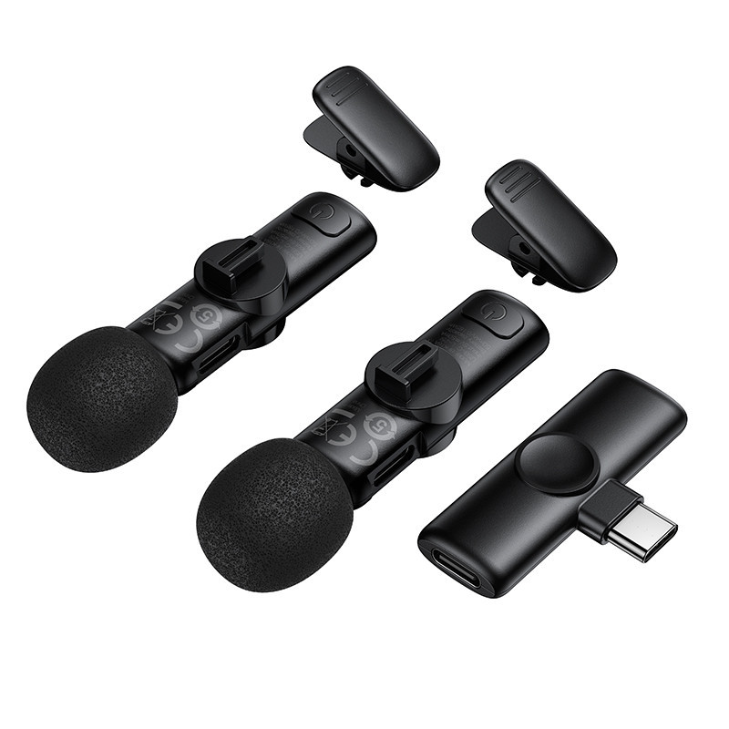 Бездротова мікрофонна система BOROFONE BFK16A Winner dual-mic (Type-C) Black Одеса - фото 7