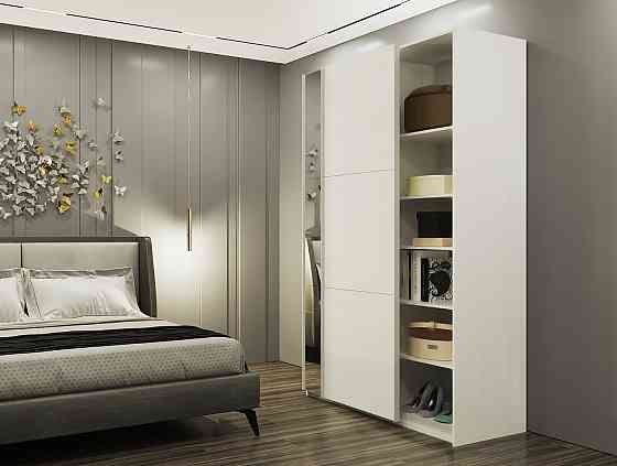 Шкаф-купе двухдверный Doros G-Caiser 160х60х240 см Белый/Зеркало (DRS-011011) Днепр