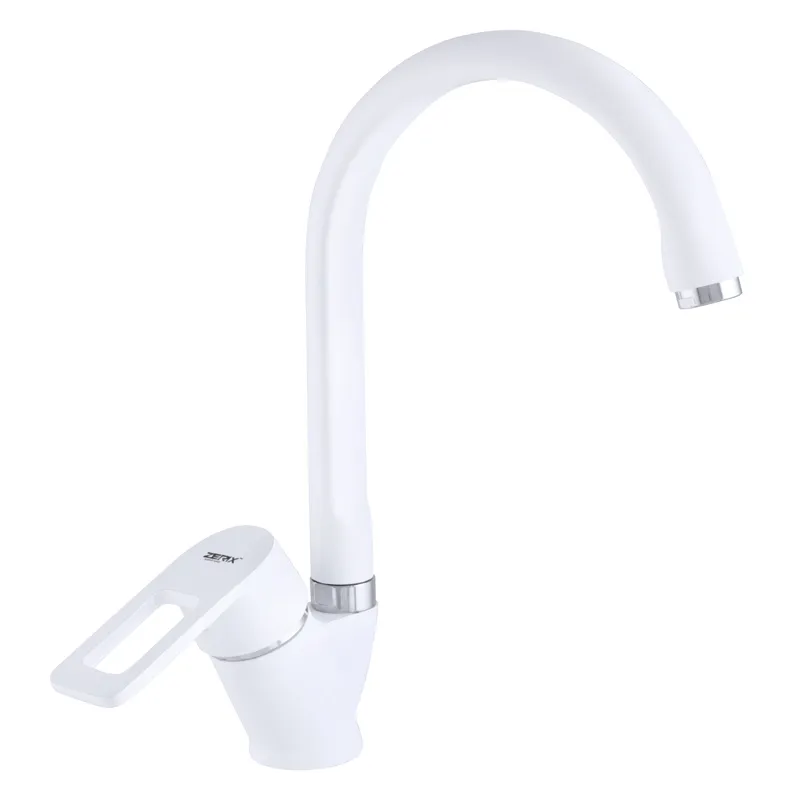 Кухонный смеситель Zerix Z5130-7 белого цвета (ZX0361) Харьков - изображение 1