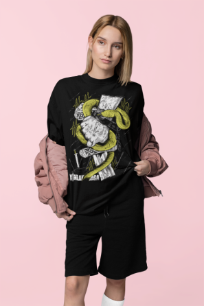 Футболка для мальчика аниме Винланд Сага Аниме Аскеладд оверсайз (рост от 165 до 180 ) Черний AnimeJ0621m Днепр