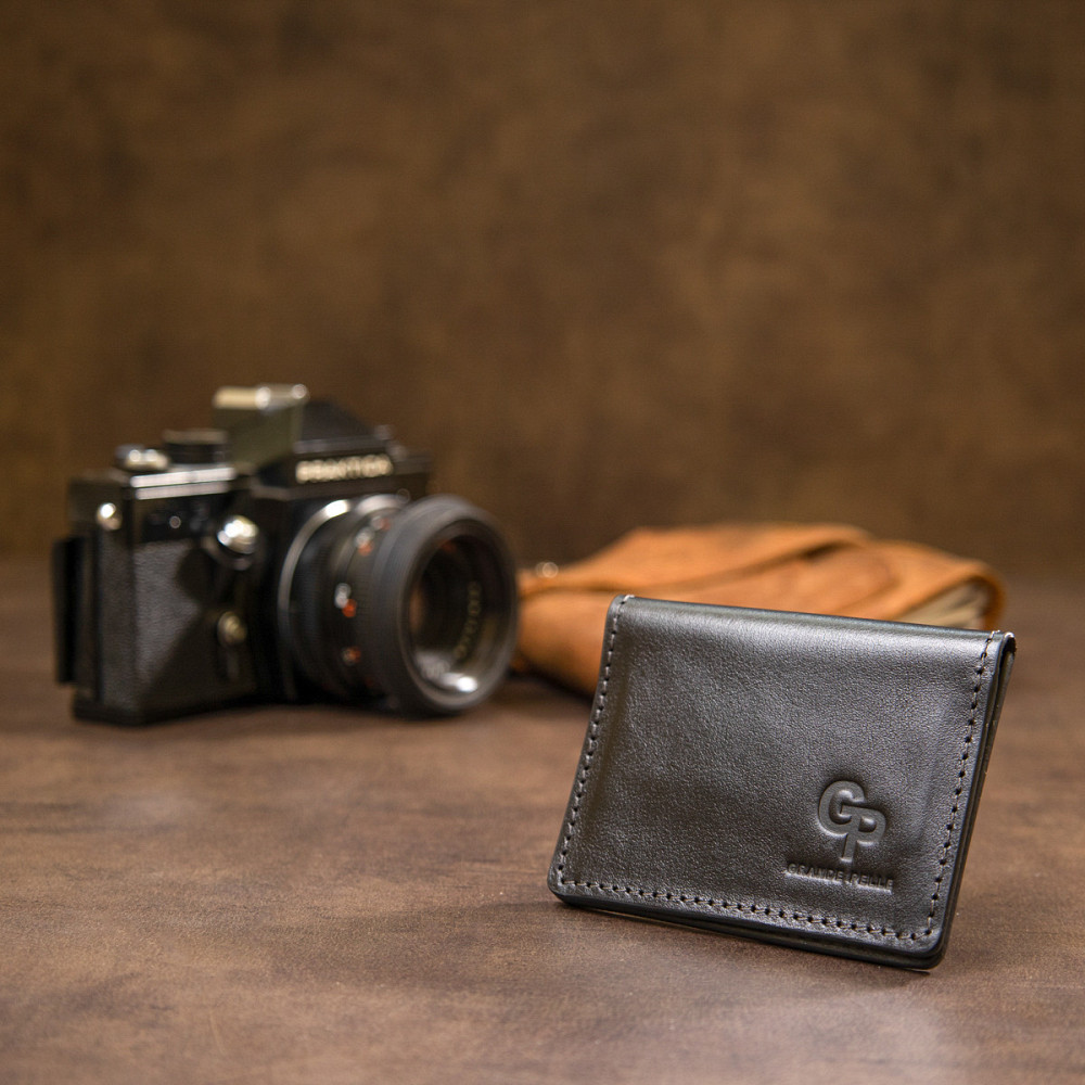 Кожаная визитница GRANDE PELLE 11487 Черный Киев - изображение 7